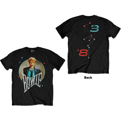 DAVID BOWIE UNISEX T-SHIRT: CIRCLE SCREAM (BACK PRINT)