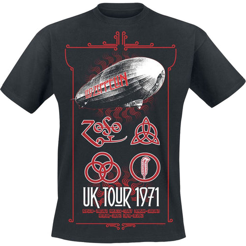 LED ZEPPELIN UNISEX T-SHIRT: UK TOUR '71.