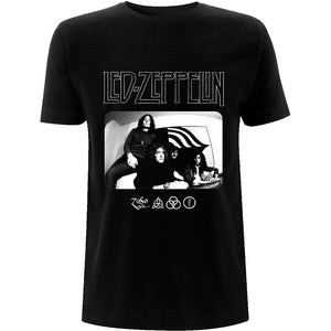 LED ZEPPELIN UNISEX T-SHIRT: ICON LOGO PHOTO