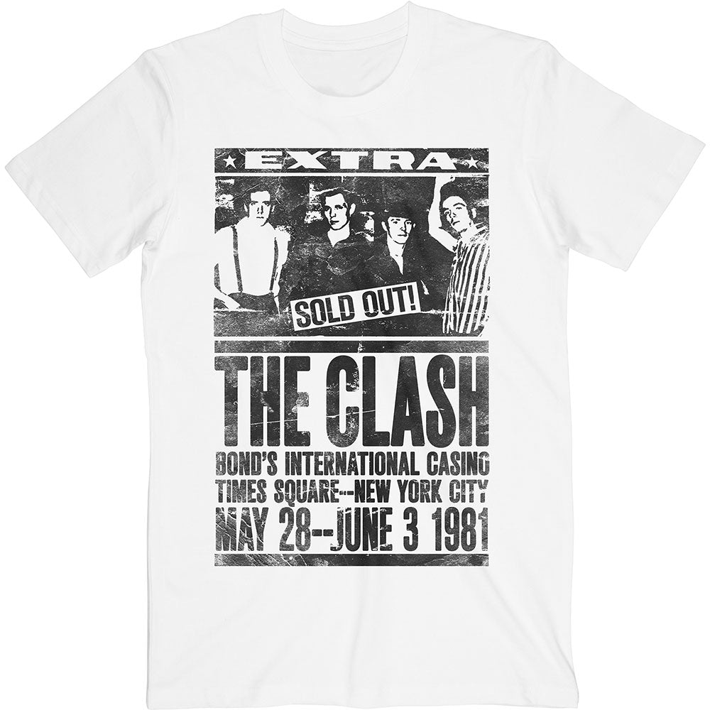 THE CLASH UNISEX T-SHIRT: BOND'S 1981/BRAND NEW - SMALL THRU 2XL